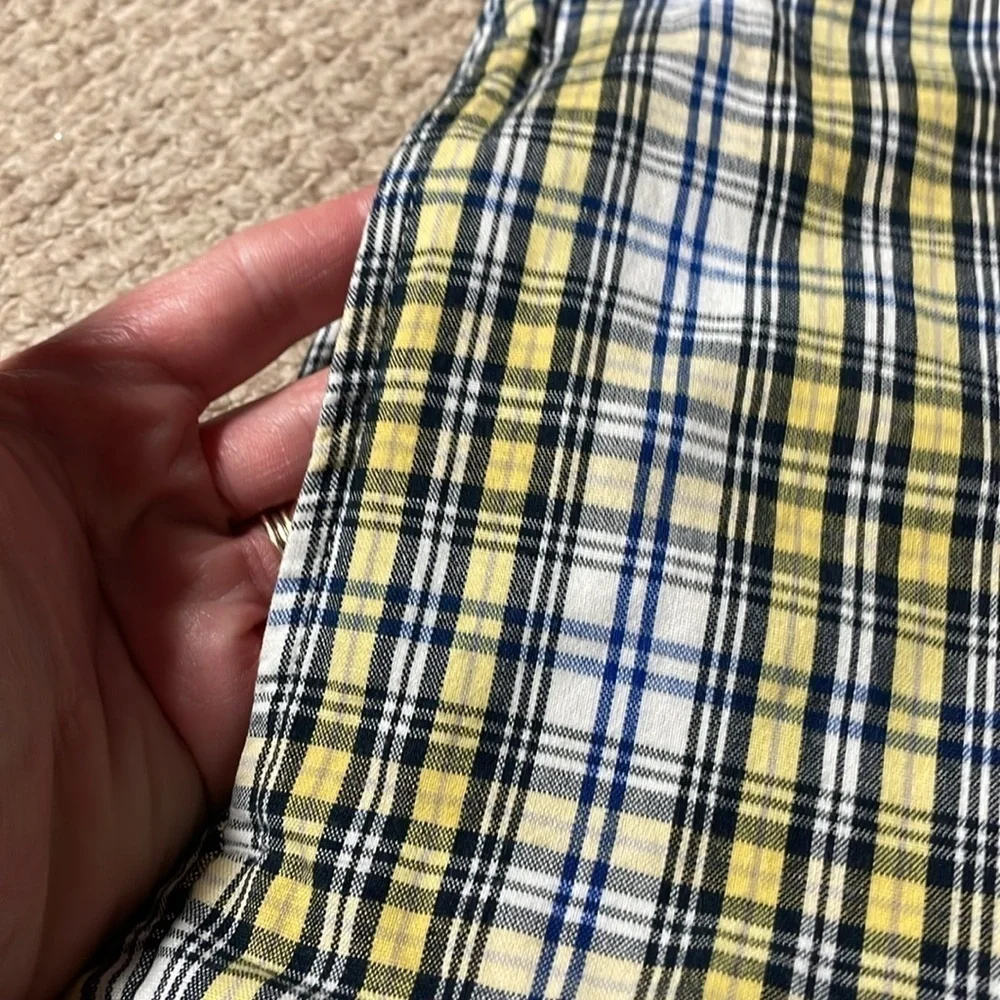 Chaps size 42 yellow and blue plaid shorts